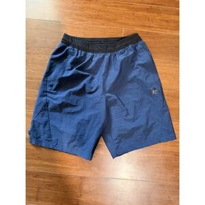 Adidas Shorts Men Medium Adult Blue Navy Athletic Training Gym Polyester Trefoil
